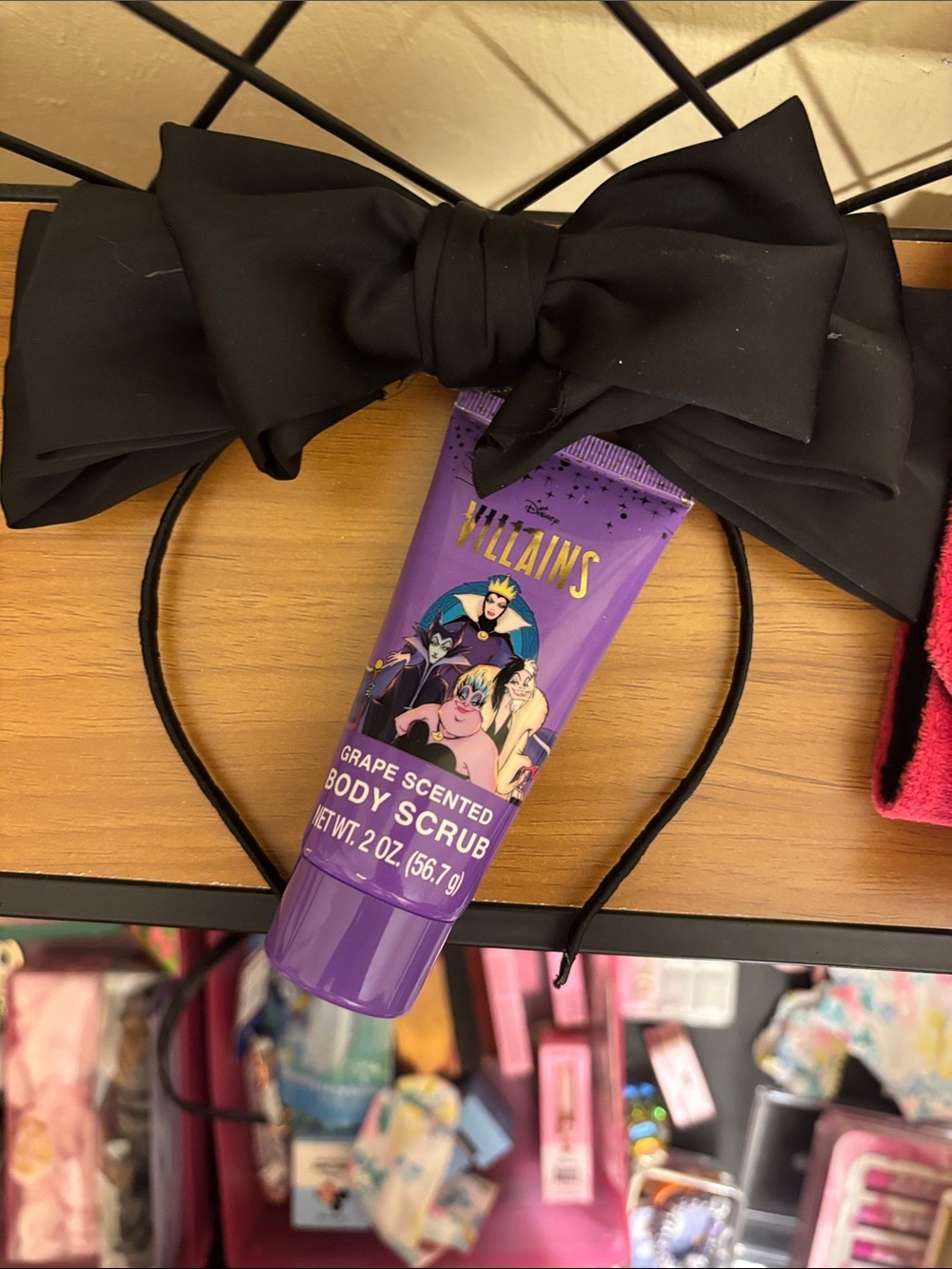 Disney Villains Body Scrub With Black Bow Headband